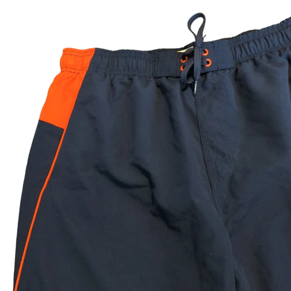 SPEEDO Navy Blue Orange Men's Swim Trunks XXL Summer Vacation
